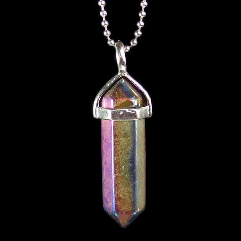Rainbow Hematite Gemstone Pendant Necklace